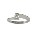 Solitaire Garel d'occasion or 750 blanc diamant - vue 1