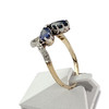Bague d'occasion 2 ors 750 diamants saphirs synthétiques - vue V2