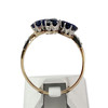 Bague d'occasion 2 ors 750 diamants saphirs synthétiques - vue V3
