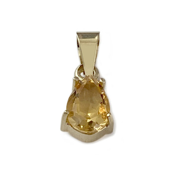 Pendentif d'occasion or 750 jaune citrine