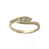 Bague d'occasion or 750 jaune diamants - vue V1