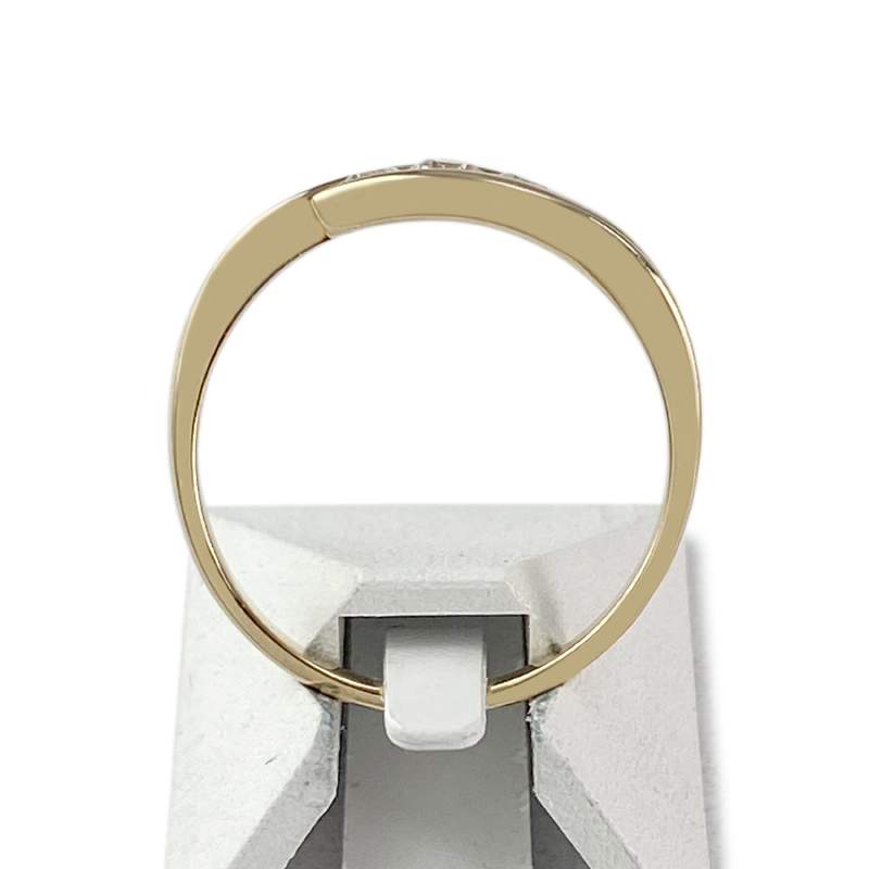 Bague d'occasion or 750 jaune diamants - vue 3