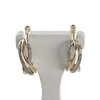 Boucles d'oreilles dormeuses d'occasion 2 ors 375 diamants - vue V1