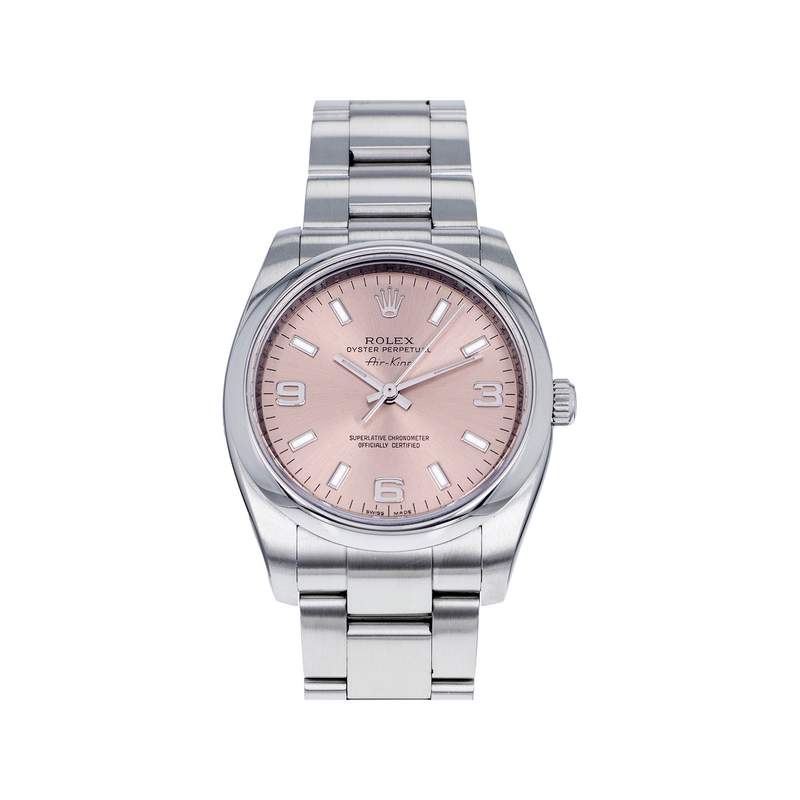 Montre d'occasion ROLEX Air King mixte mouvement automatique certifié (cosc) bracelet acier - vue 1