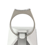 Bague d'occasion or 750 blanc diamants - vue 3