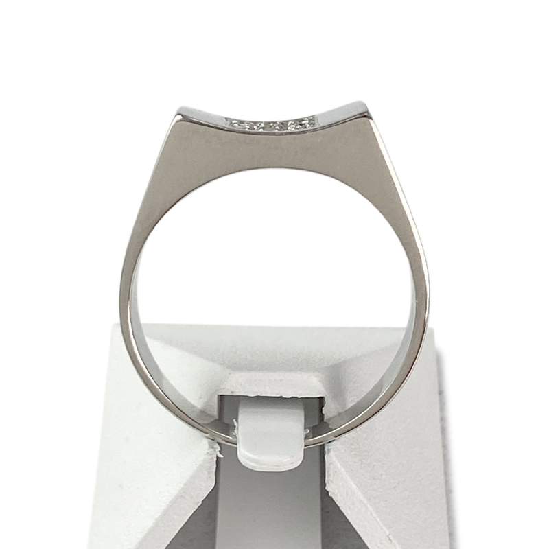 Bague d'occasion or 750 blanc diamants - vue 3