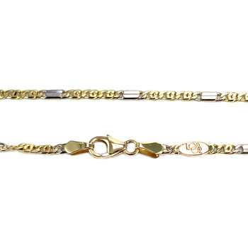 Chaîne d'occasion 2 ors 750 maille fantaisie 42,5 cm