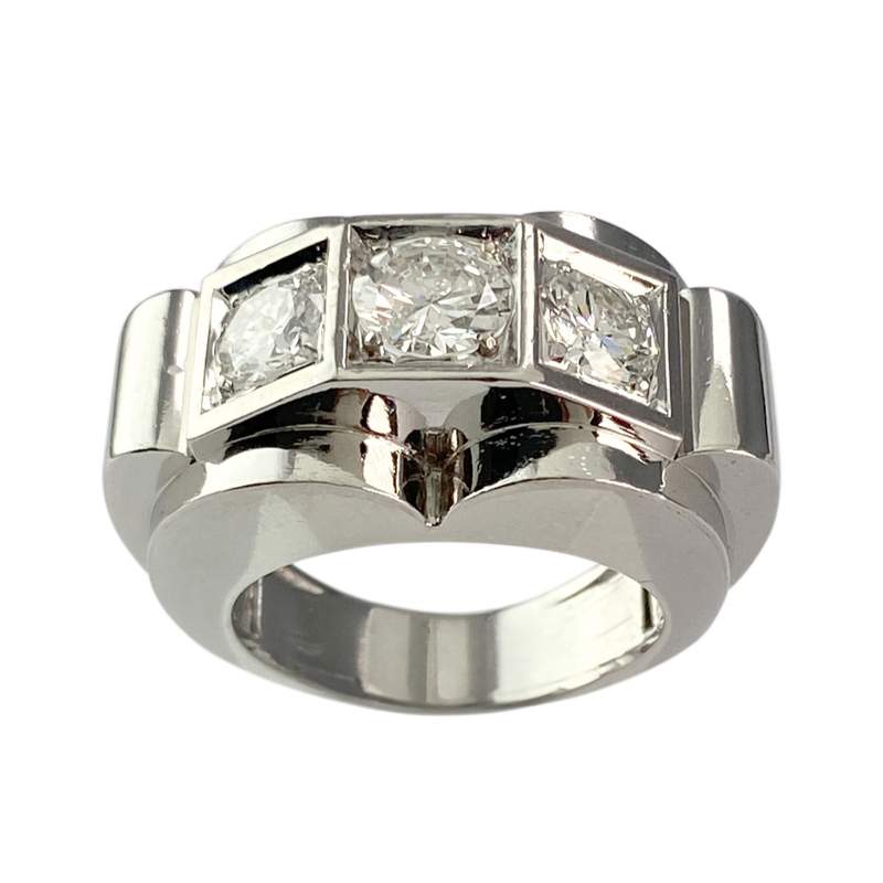 Bague d'occasion platine 950 diamants - vue 1