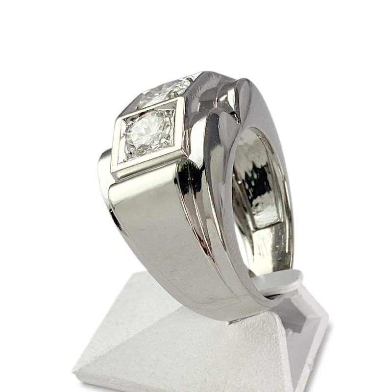 Bague d'occasion platine 950 diamants - vue 2