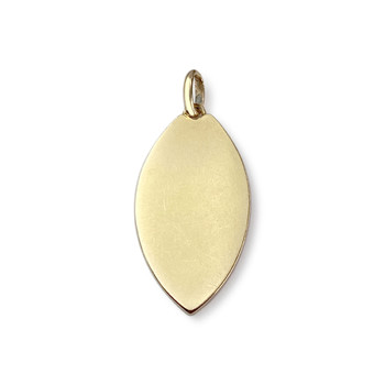 Tweedehands blanco medaille in 750 geel goud