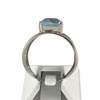 Bague d'occasion or 750 blanc topaze bleue traitée diamants - vue V3
