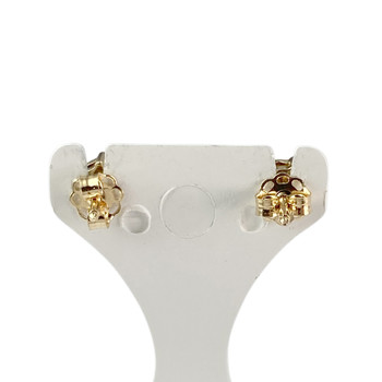 Boucles d'oreilles clous d'occasion or 750 jaune diamants