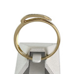 Second hand ring gold 750 2 tone diamonds - view 3
