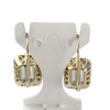 Boucles d'oreilles d'occasion or 585 jaune spinelles synthétiques zirconias - vue V3