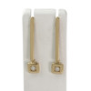 Boucles d'oreilles pendants d'occasion or 750 jaune diamants - vue V1