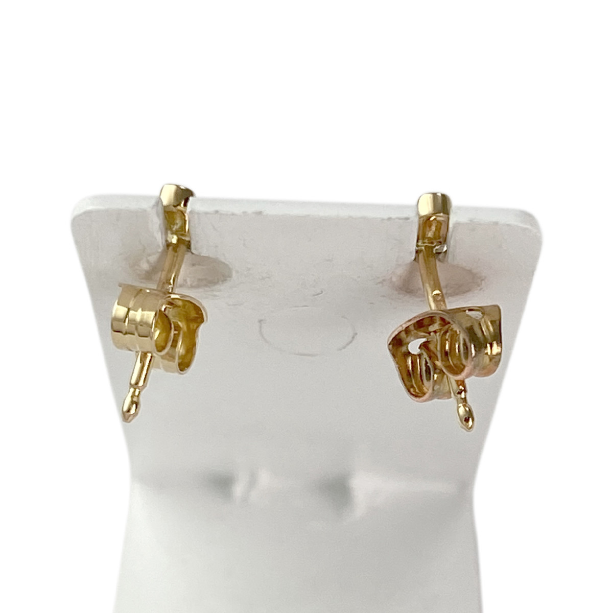 Boucles d'oreilles pendants d'occasion or 750 jaune diamants - vue 3