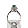 Bague d'occasion or 585 blanc diamants synthétques verre vert - vue V3