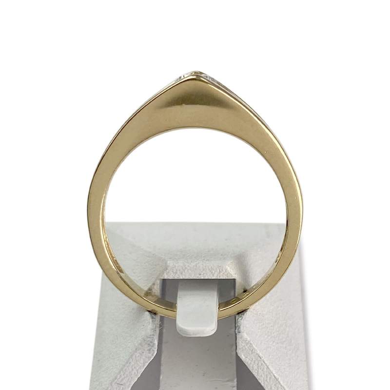Solitaire d'occasion or 750 jaune diamant - vue 3