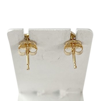 Boucles d'oreilles clous d'occasion or 750 2 tons rubis diamants