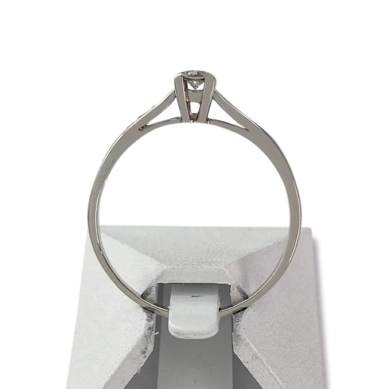 Bague d'occasion or 750 blanc diamants - vue 3