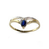 Bague d'occasion or 750 2 tons saphir - vue V1