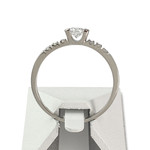 Bague d'occasion or 750 blanc zirconias - vue 3