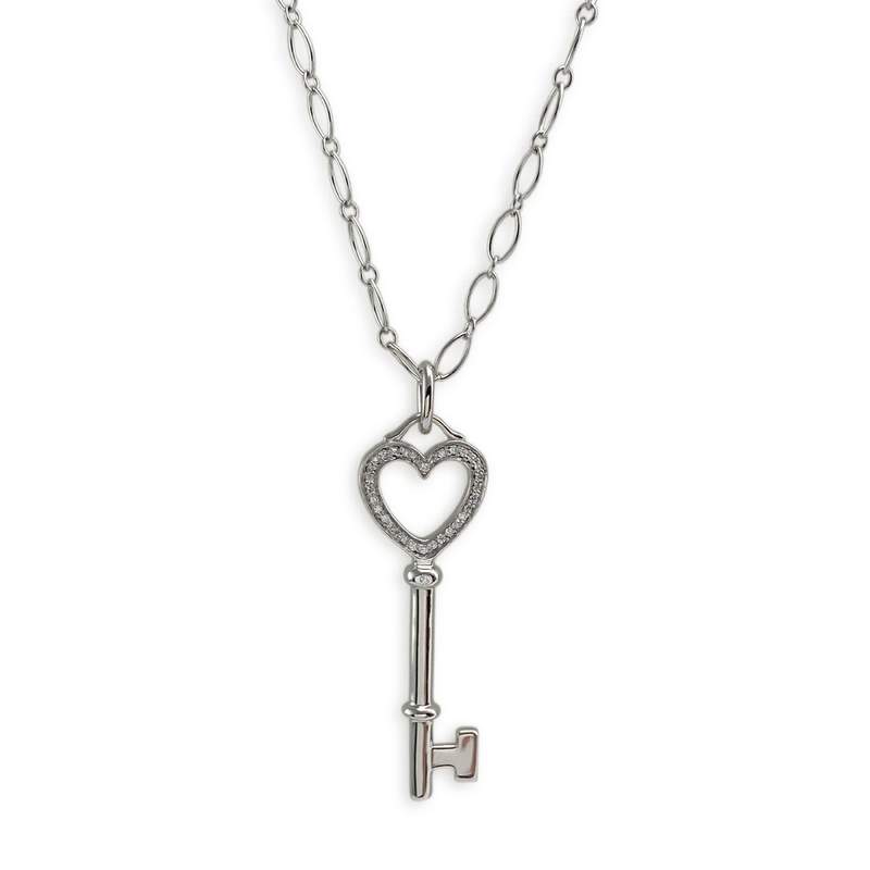 Collier Tiffany & Co d'occasion or 750 blanc diamants - vue 1