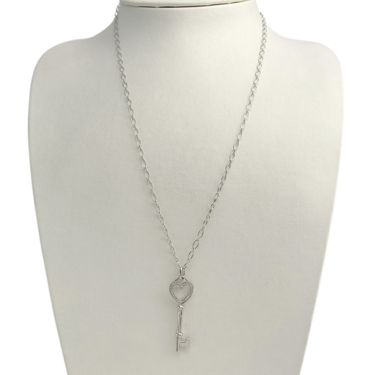 Collier Tiffany & Co d'occasion or 750 blanc diamants - vue 2