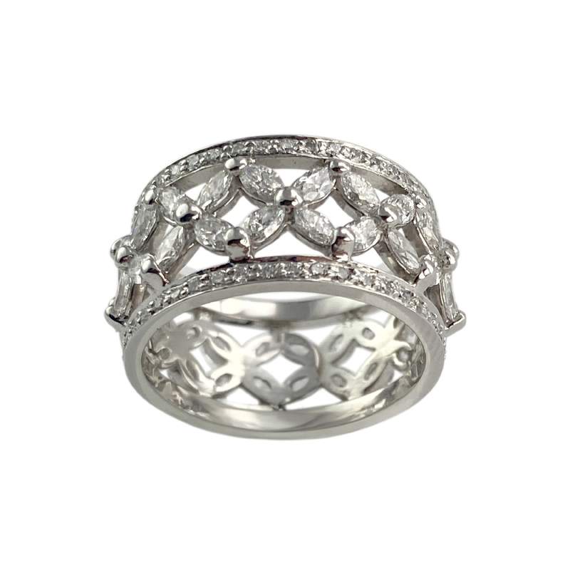 Bague Tiffany & Co d'occasion platine 950 diamants - vue 1