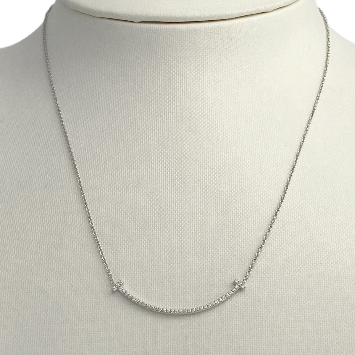 Collier Tiffany & Co d'occasion or 750 blanc diamants - vue 2
