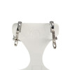 Boucles d'oreilles or 375 blanc topazes bleues traitées - vue V3