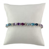 Bracelet d'occasion or 750 blanc pierres fines 19 cm - vue V1