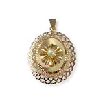 Pendentif d'occasion or 750 jaune perle de culture - vue 1