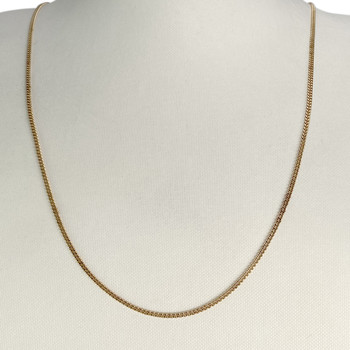 Chaîne d'occasion or 750 jaune maille gourmette 61,5 cm