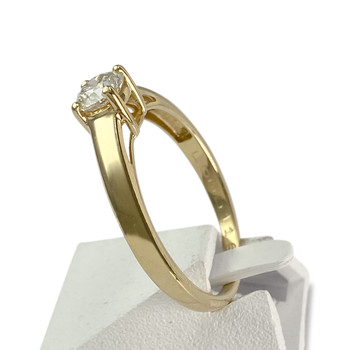 Solitaire d'occasion or 750 jaune diamant