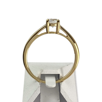 Solitaire d'occasion or 750 jaune diamant