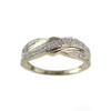 Bague d'occasion or 375 2 tons zirconias - vue V1
