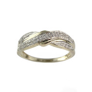 Bague d'occasion or 375 2 tons zirconias
