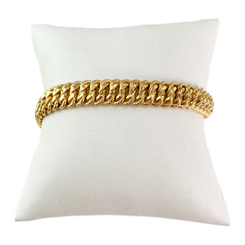 Tweedehands armband goud 750 geel amerikaans mesh 19 cm