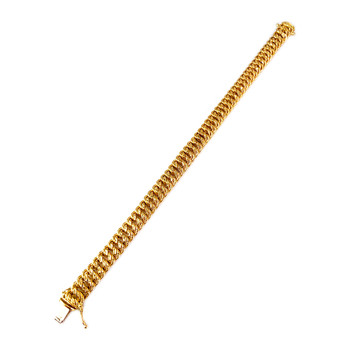 Tweedehands armband goud 750 geel amerikaans mesh 19 cm