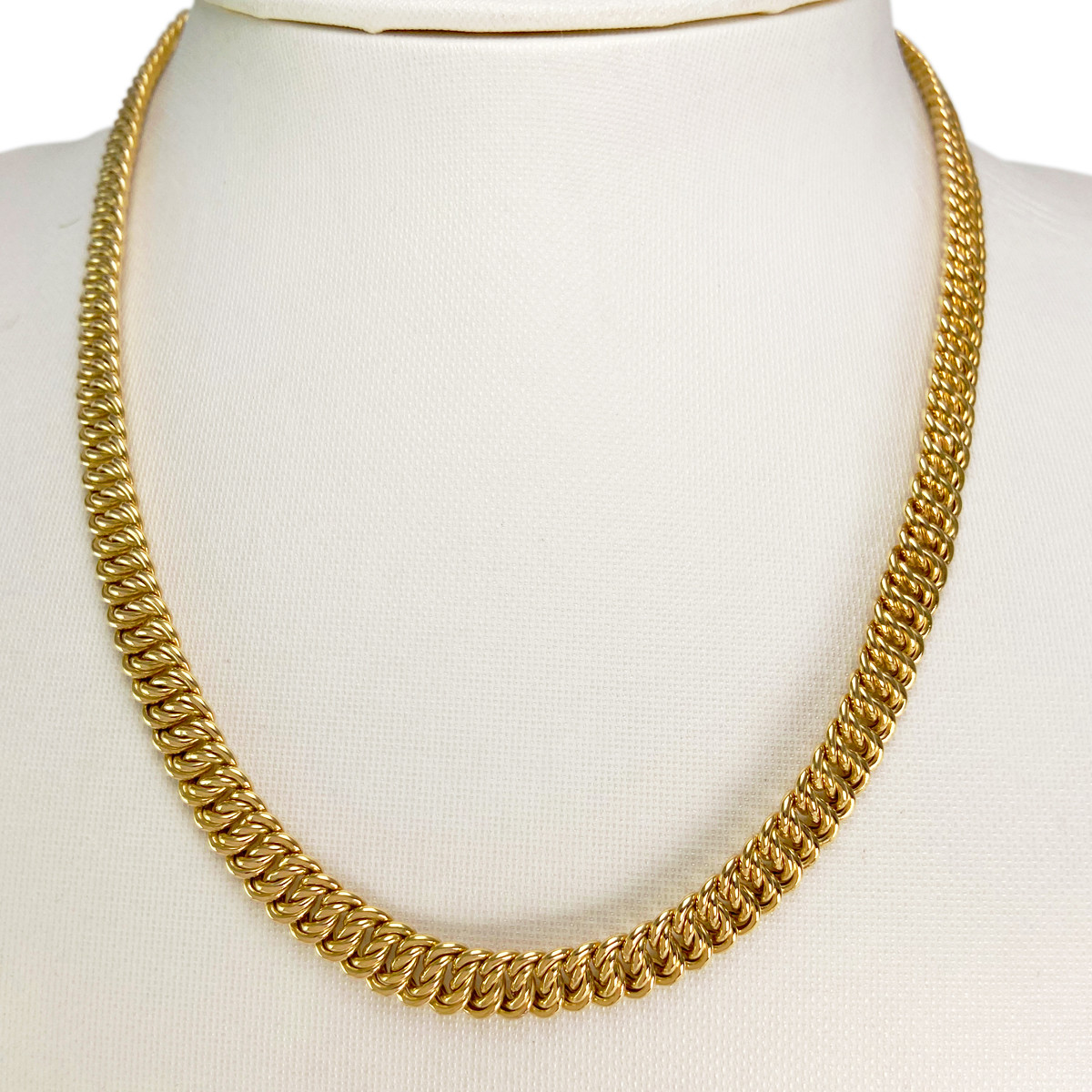 Collier d'occasion or 750 jaune maille américaine 43 cm - vue 2