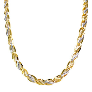Collier d'occasion or 750 2 tons maille fantaisie 47 cm