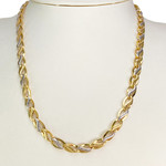 Collier d'occasion or 750 2 tons maille fantaisie 47 cm - vue 2