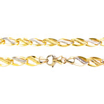 Collier d'occasion or 750 2 tons maille fantaisie 47 cm - vue 3