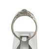 Second-hand gold ring 375 white diamonds - vue V3