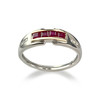 Bague d'occasion 2 ors 375 rubis diamants - vue V1