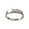 Solitaire d'occasion or 750 blanc diamant - vue V1