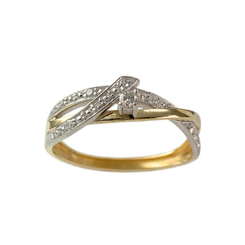 Bague d'occasion 2 ors 750 diamants