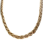 Collier en chute d'occasion or 750 jaune maille palmier 50 cm - vue 1