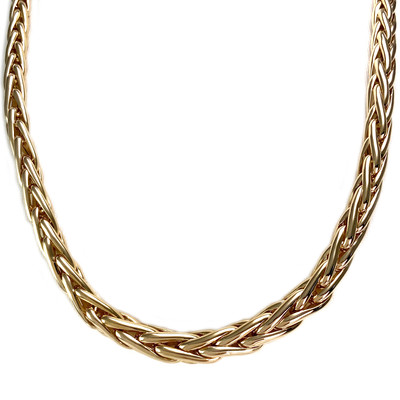 Collier en chute d'occasion or 750 jaune maille palmier 50 cm - vue 1